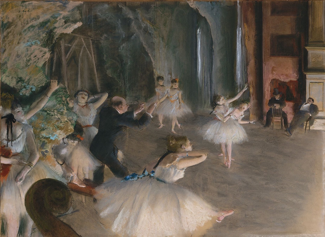 Stage Rehearsal, 1878–1879 Painting by Edgar Degas Reproduction Oil Painting by Blue Surf Art .com