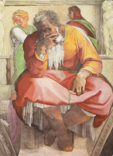 Prophet Jeremiah by Michelangelo Reproduction for Sale by Blue Surf Art