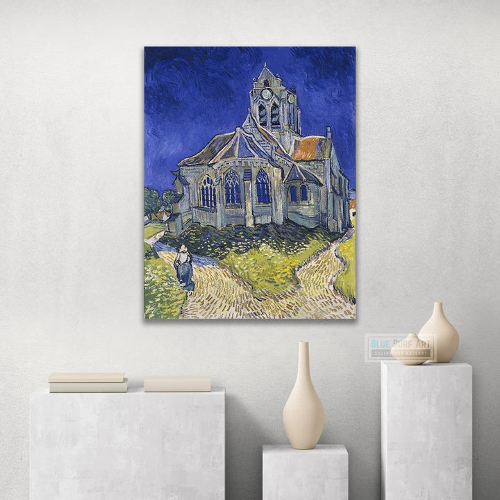 The Church at Auvers, 1890 by Vincent Van Gogh I Blue Surf Art