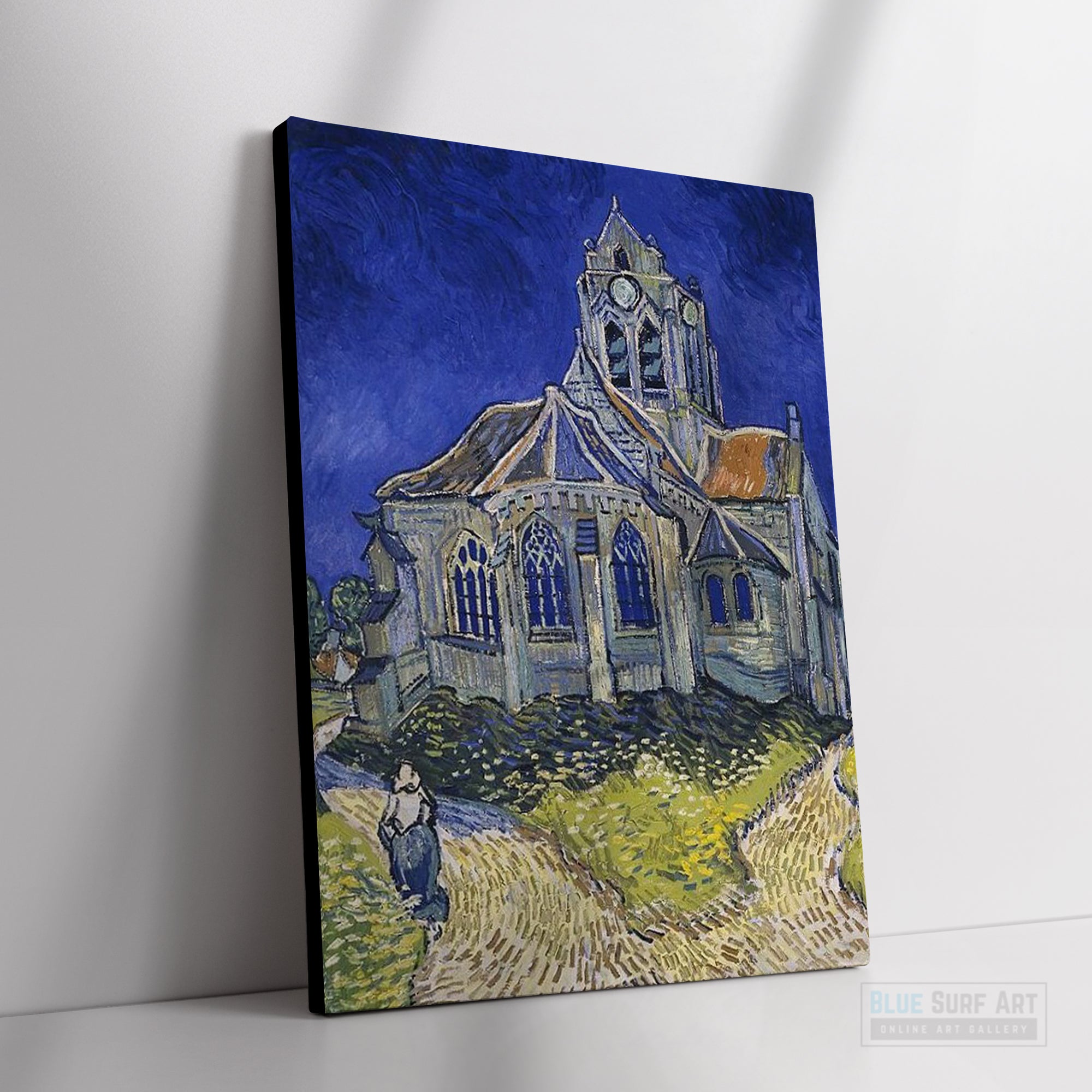 The Church at Auvers, 1890 by Vincent Van Gogh I Blue Surf Art