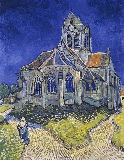 The Church at Auvers, 1890 by Vincent Van Gogh I Blue Surf Art