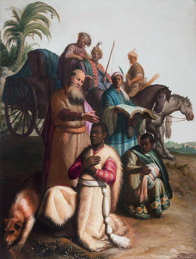 The Baptism of the Eunuch by Rembrandt Wall Art Reproduction for Sale by Blue Surf Art