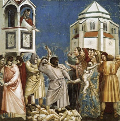 The Massacre of the Innocents by Giotto di Bondone Reproduction for Sale by Blue Surf Art