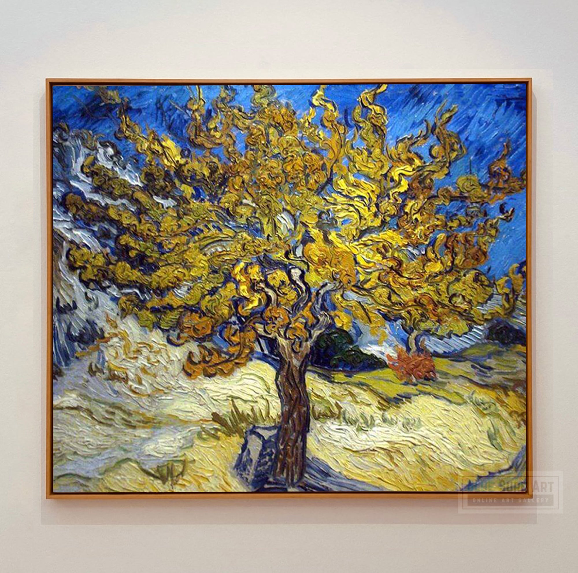 The Mulberry Tree in Autumn by Vincent Van Gogh Reproduction for Sale - Blue Surf Art