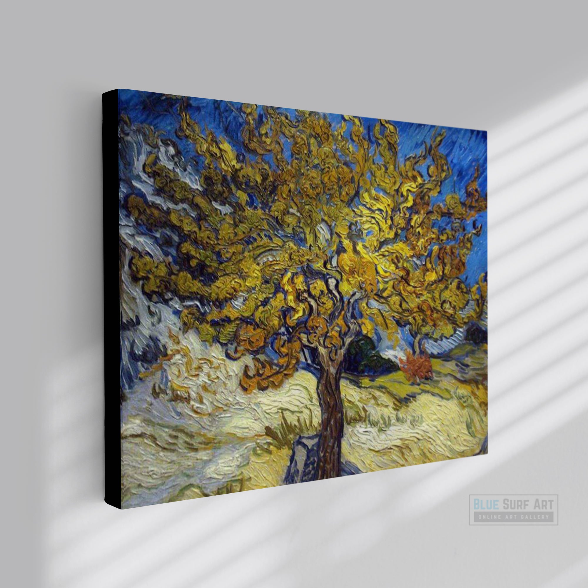 The Mulberry Tree in Autumn by Vincent Van Gogh Reproduction for Sale - Blue Surf Art