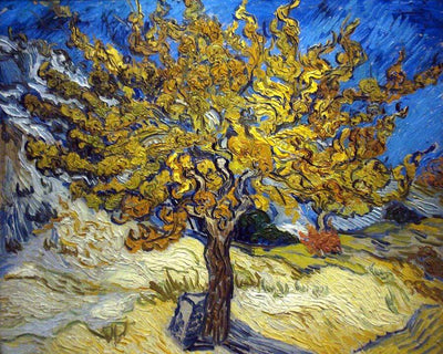 The Mulberry Tree in Autumn by Vincent Van Gogh Reproduction for Sale - Blue Surf Art
