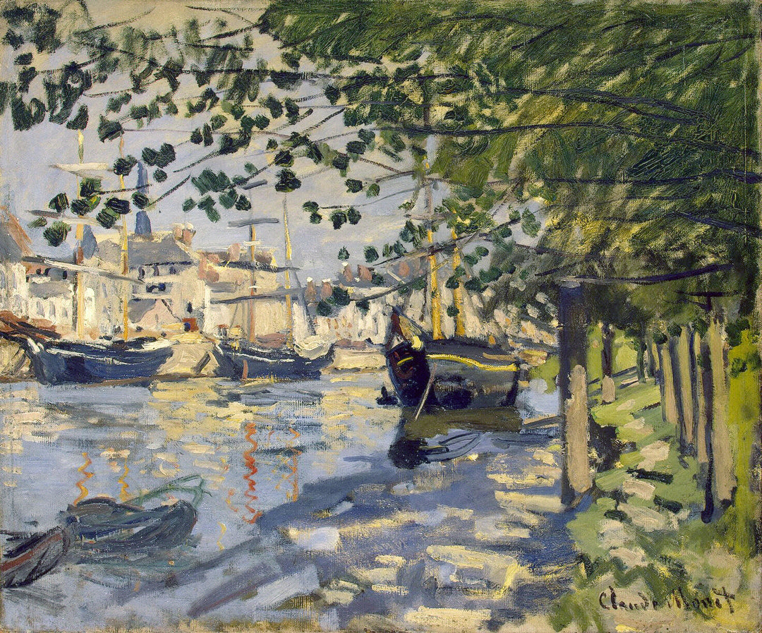 Seine at Rouen by Claude Monet. Monet oil painting on canvas, Monet art for sale, Monet artworkSeine at Rouen by Claude Monet