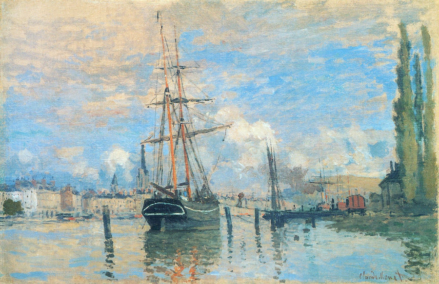 Seine at Rouen by Claude Monet. Monet art for sale, Monet reproduction, Monet canvas art
