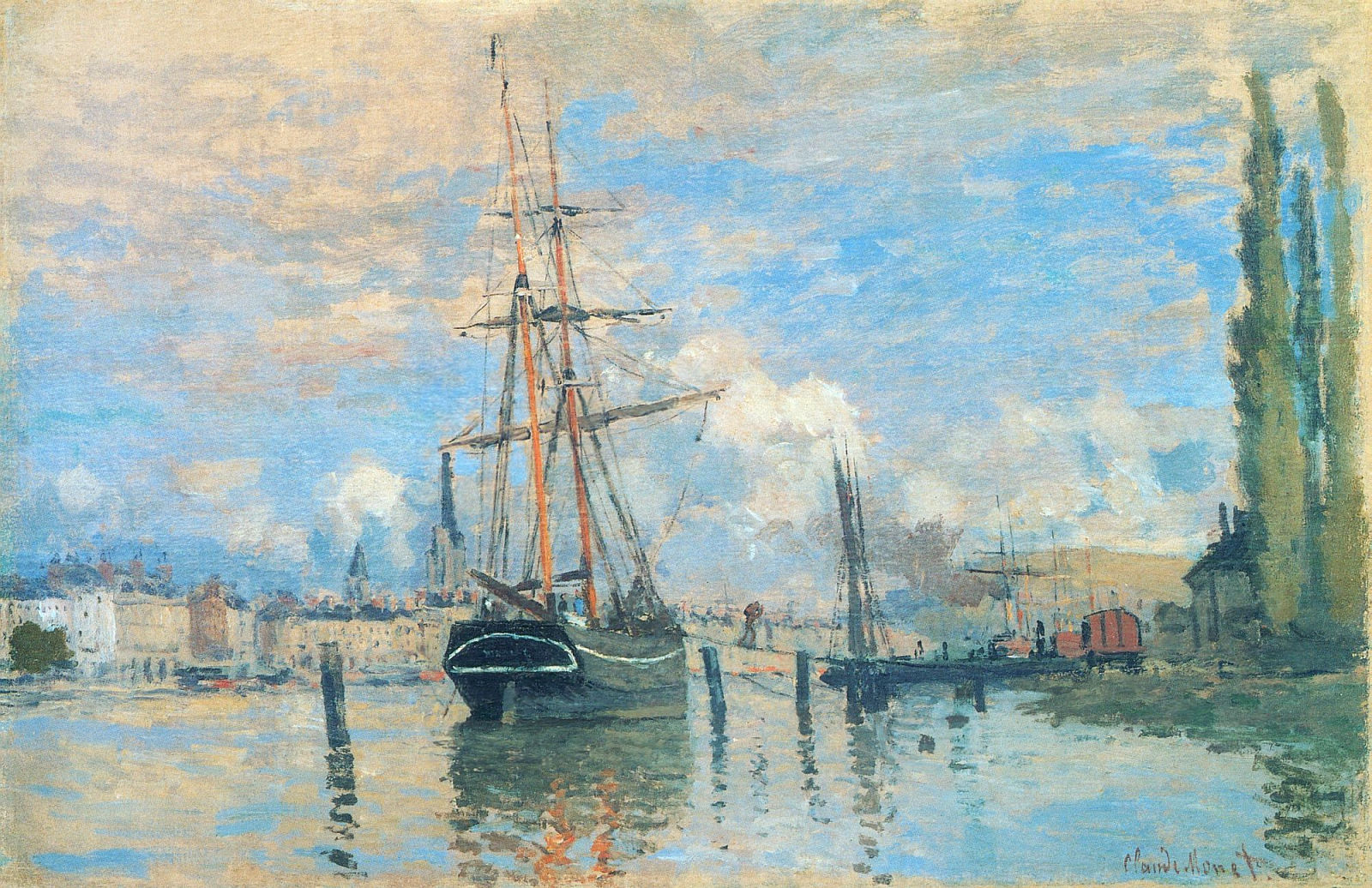 Seine at Rouen by Claude Monet. Monet art for sale, Monet reproduction, Monet canvas art