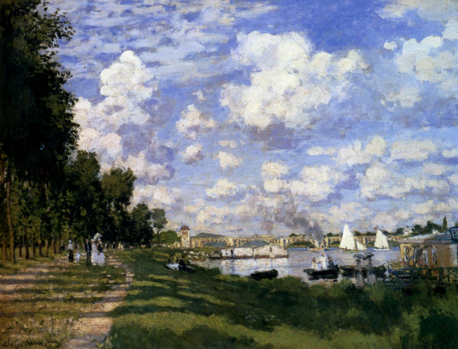 The Basin at Argenteuil by Claude Monet. Monet artworks, Monet reproduction for sale, Monet canvas art paintings, 