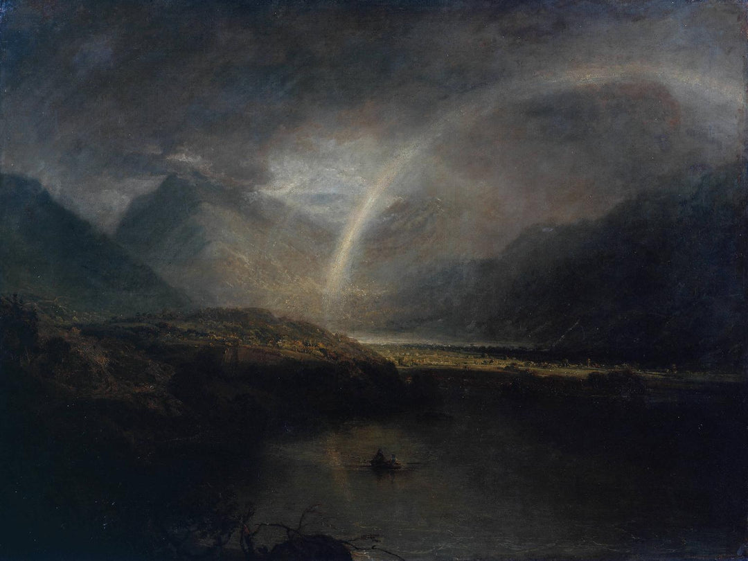 Buttermere Lake, with Part of Cromackwater, Cumberland, a Shower by J. M. W. Turner. Turner artworks, Turner canvas art, J. M. W. Turner oil painting, Turner reproduction for sale. Landscape paintings, Turner art decor, Turner oil painting on canvas, Blue Surf Art