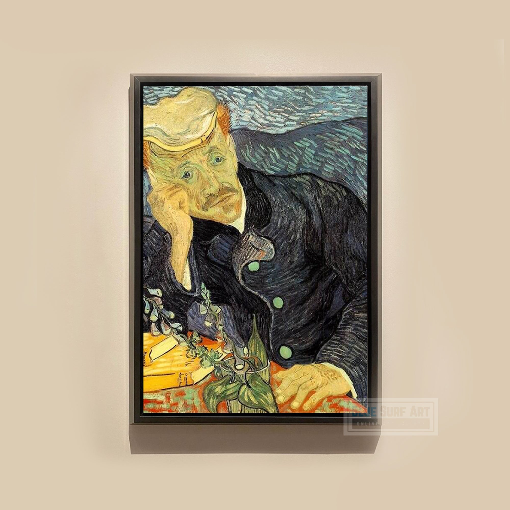 Portrait of Dr. Gachet by Van Gogh Reproduction for Sale - Blue Surf Art
