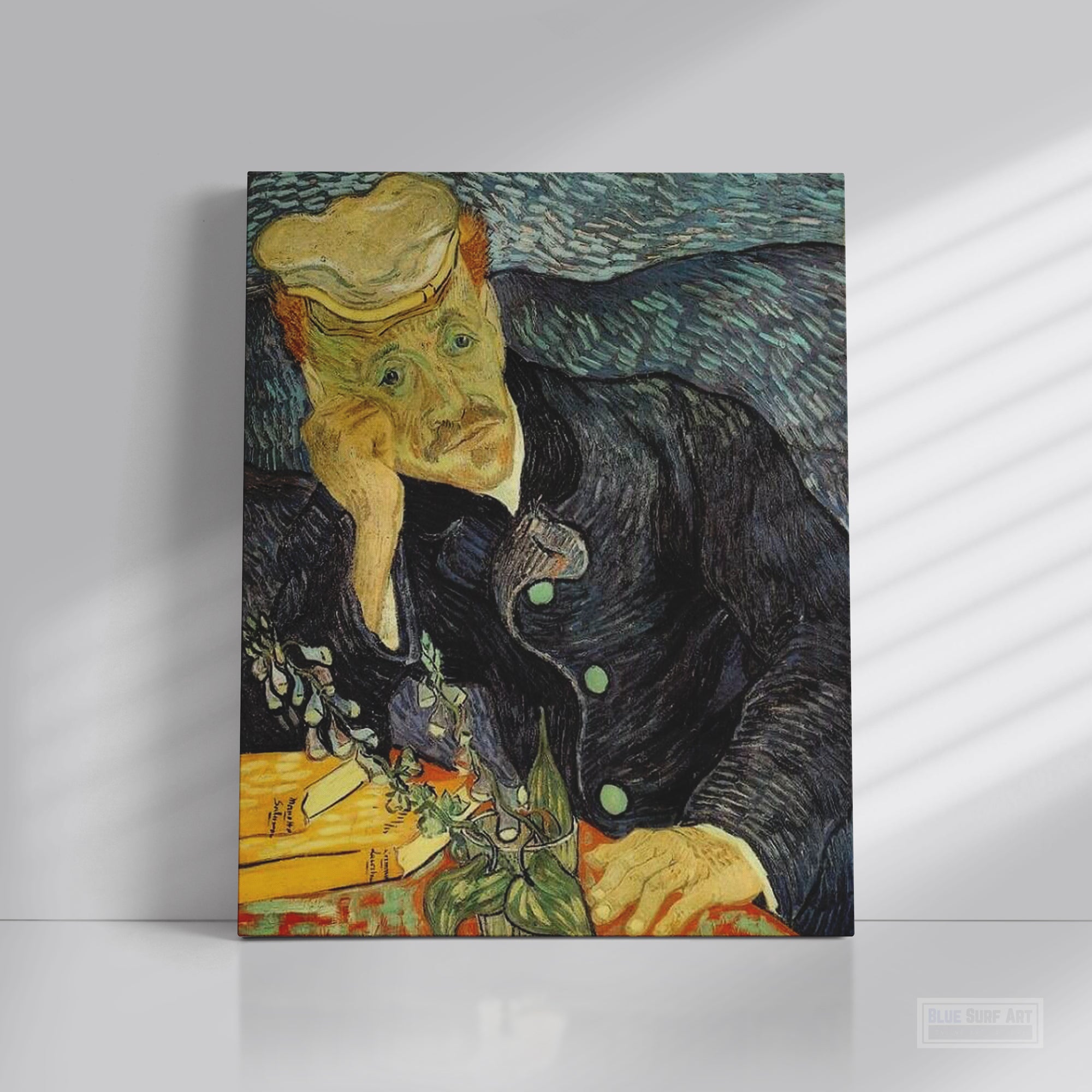 Portrait of Dr. Gachet by Van Gogh Reproduction for Sale - Blue Surf Art