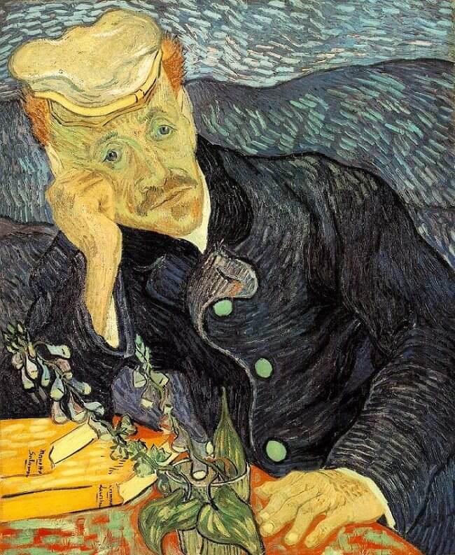 Portrait of Dr. Gachet by Van Gogh Reproduction for Sale - Blue Surf Art