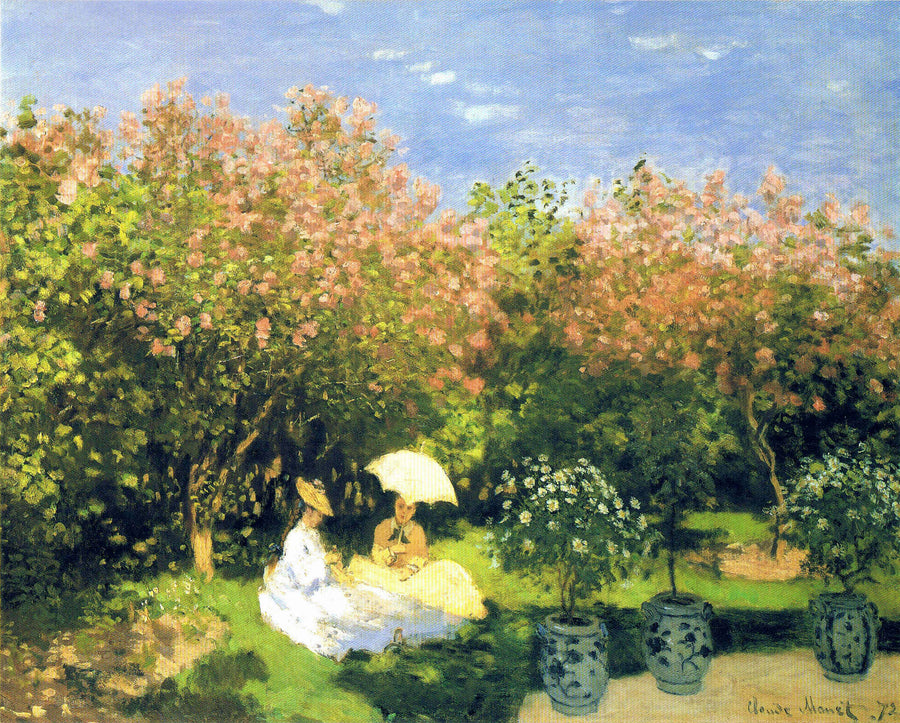 The Garden  by Claude Monet. Monet artworks, Monet reproduction for sale, Monet canvas art paintings