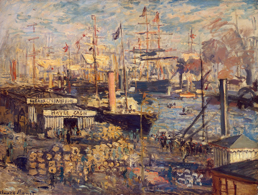 The Grand Dock at Le Havre by Claude Monet. Monet artworks, Monet reproduction for sale, Monet canvas art paintings