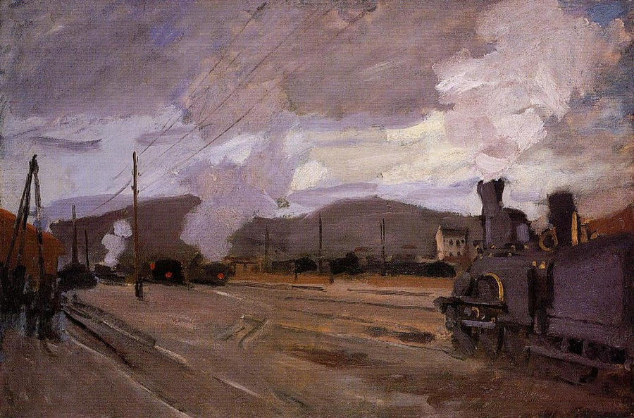 The Railroad Station at Argenteuil by Claude Monet. Monet artwork, Claude Monet reproduction for sale