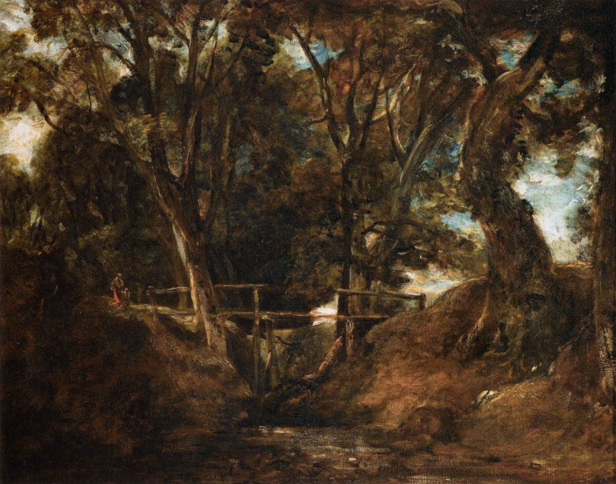 Helmingham Dell. Vallon dans le parc de Helmingham by John Constable Reproduction Painting for Sale - Blue Surf Art