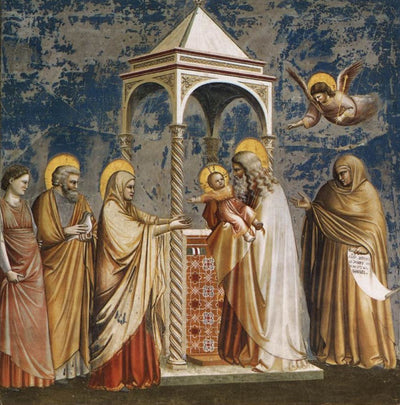 Presentation of Christ at the Temple by Giotto di Bondone Reproduction for Sale by Blue Surf Art