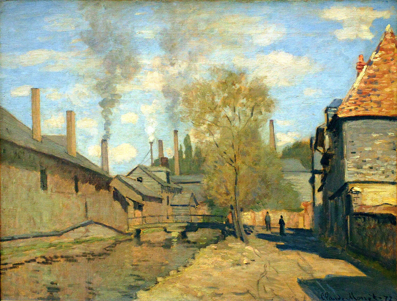 The Stream of Robec at Rouen by Claude Monet. Monet artworks, Monet reproduction for sale. Blue Surf Art