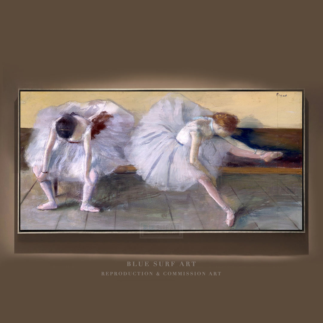 Deux danseuses, 1879 Painting by Edgar Degas Reproduction by Blue Surf Art .com