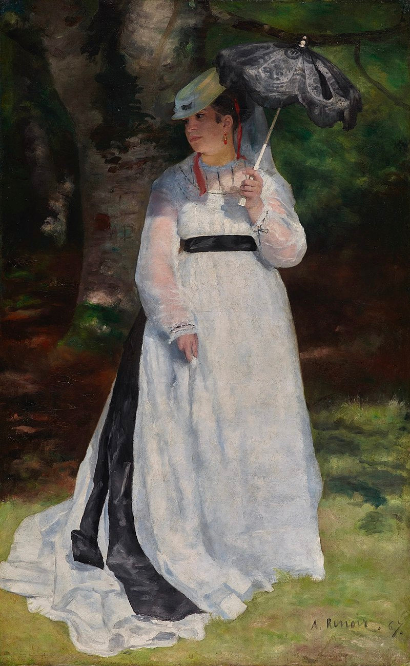 Lise with a Parasol by Pierre-Auguste Renoir Reproduction for Sale by Blue Surf Art