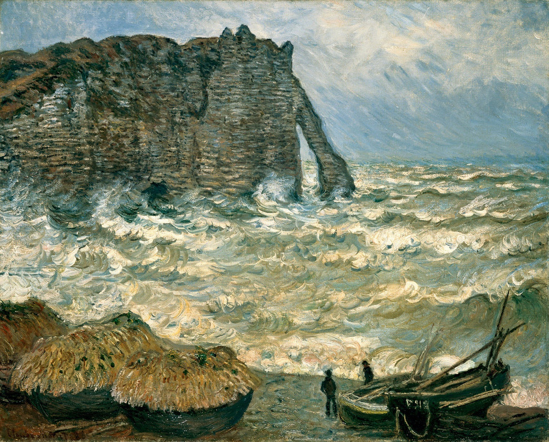 Stormy Sea in Étretat by Claude Monet