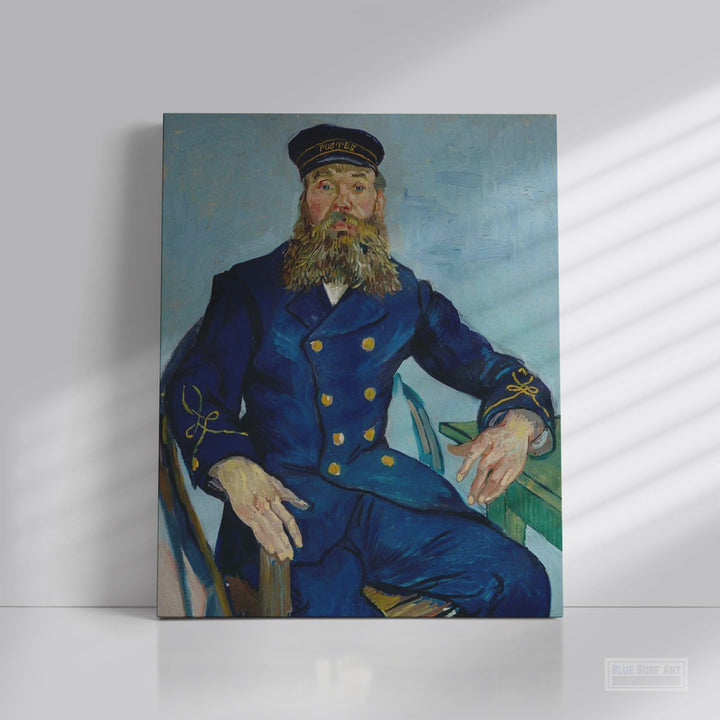 Portrait of the Postman Joseph Roulin by Van Gogh Reproduction for Sale - Blue Surf Art