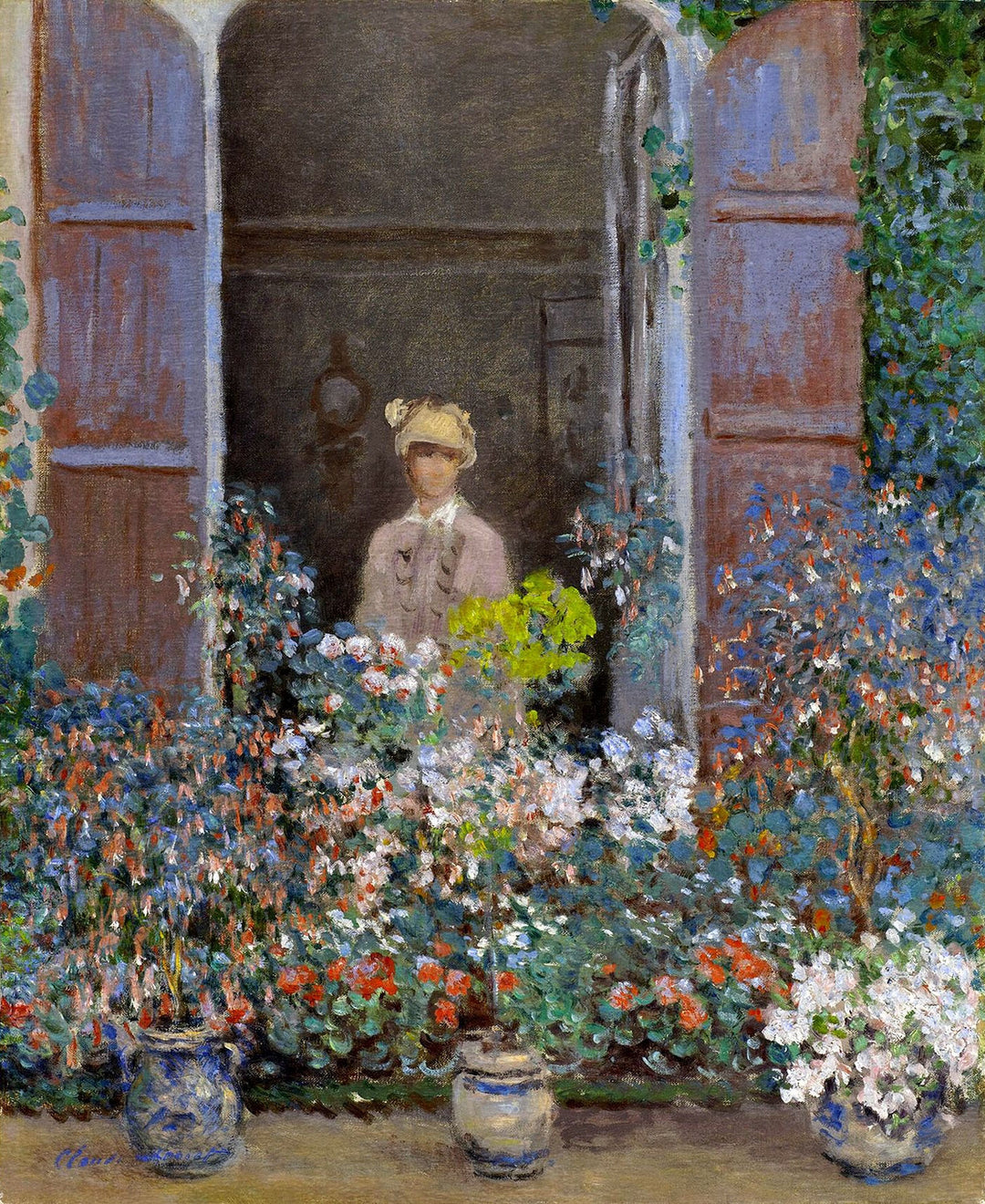 Camille Monet at the Window, Argentuile