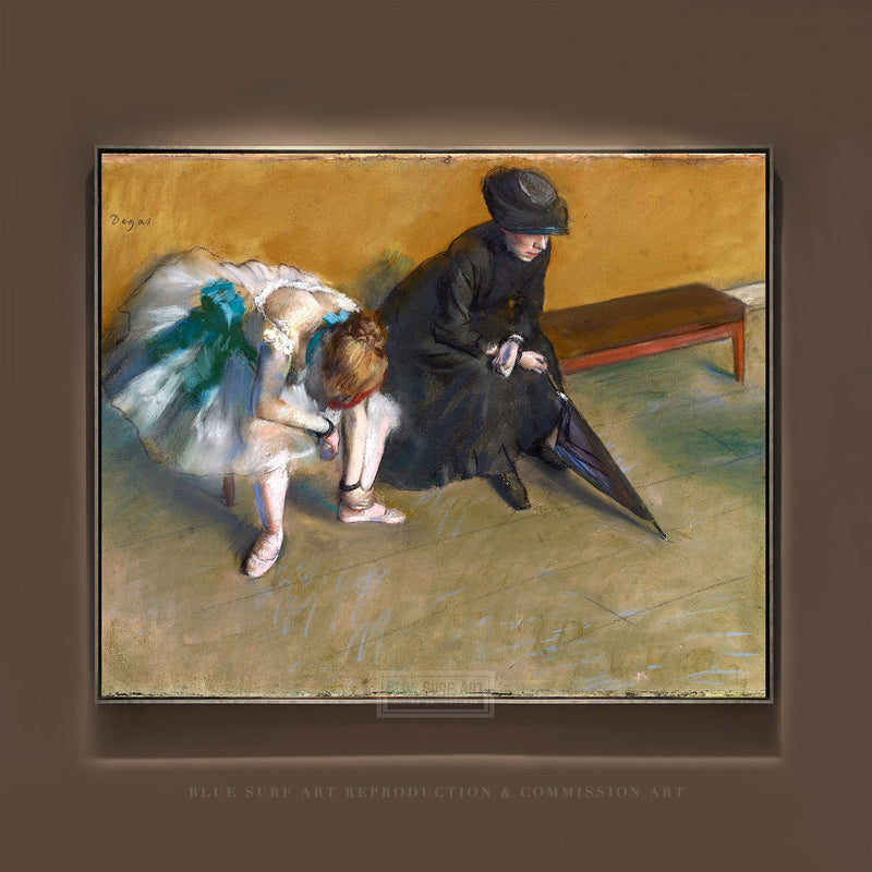 Waiting (Degas) Painting by Edgar Degas Reproduction by Blue Surf Art .com