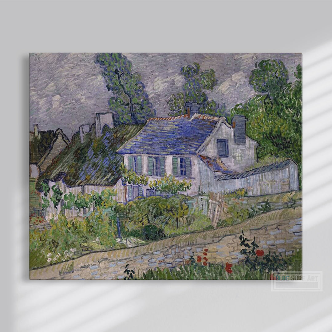 Houses at Auvers, 1890 by Van Gogh Reproduction for Sale - Blue Surf Art