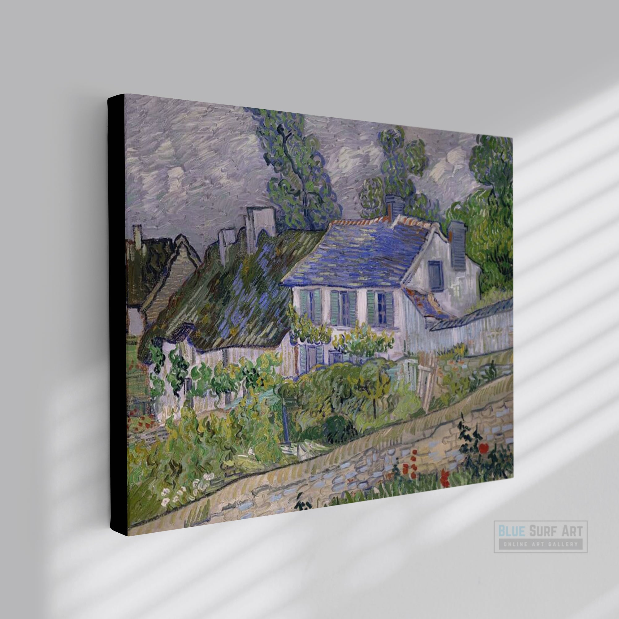 Houses at Auvers, 1890 by Van Gogh Reproduction for Sale - Blue Surf Art