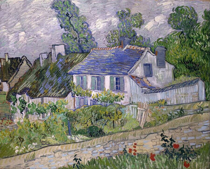 Houses at Auvers, 1890 by Van Gogh Reproduction for Sale - Blue Surf Art