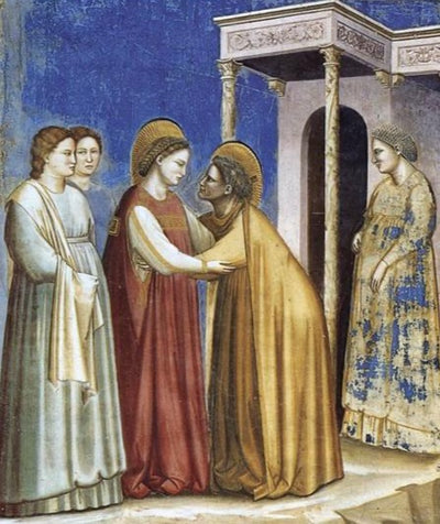 Visitation by Giotto di Bondone Reproduction for Sale by Blue Surf Art