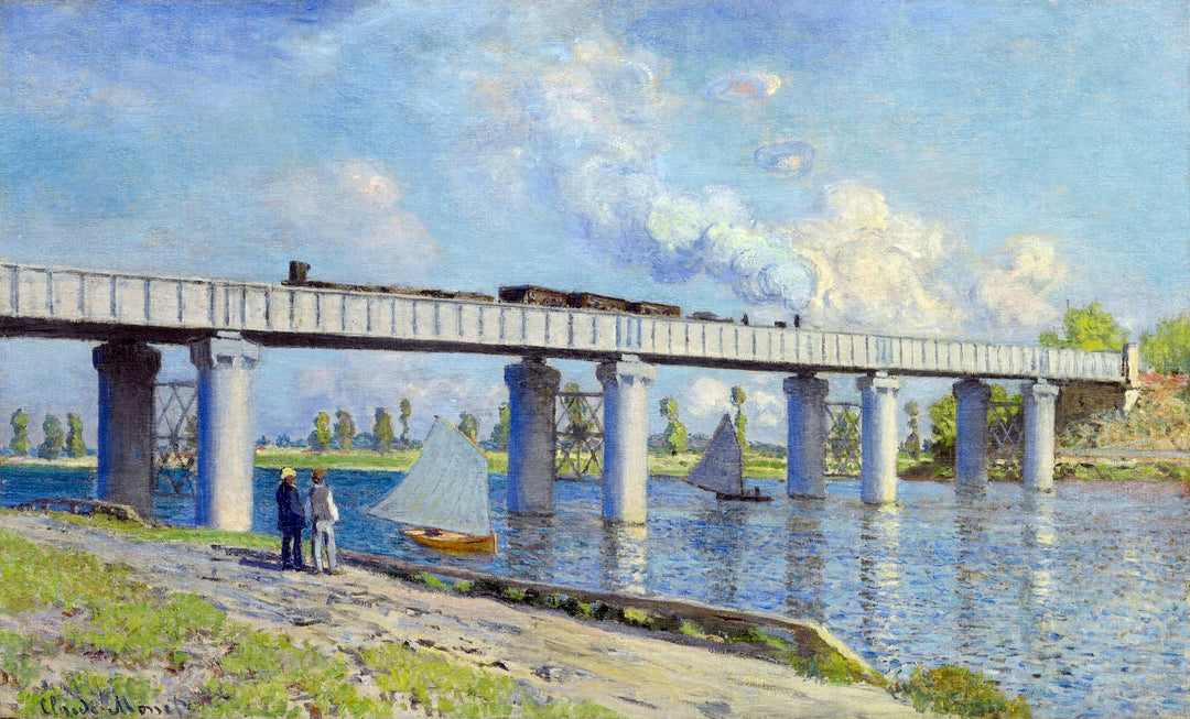 Railway Bridge at Argenteuil by Claude Monet. Monet reproduction for sale. Monet artowrks