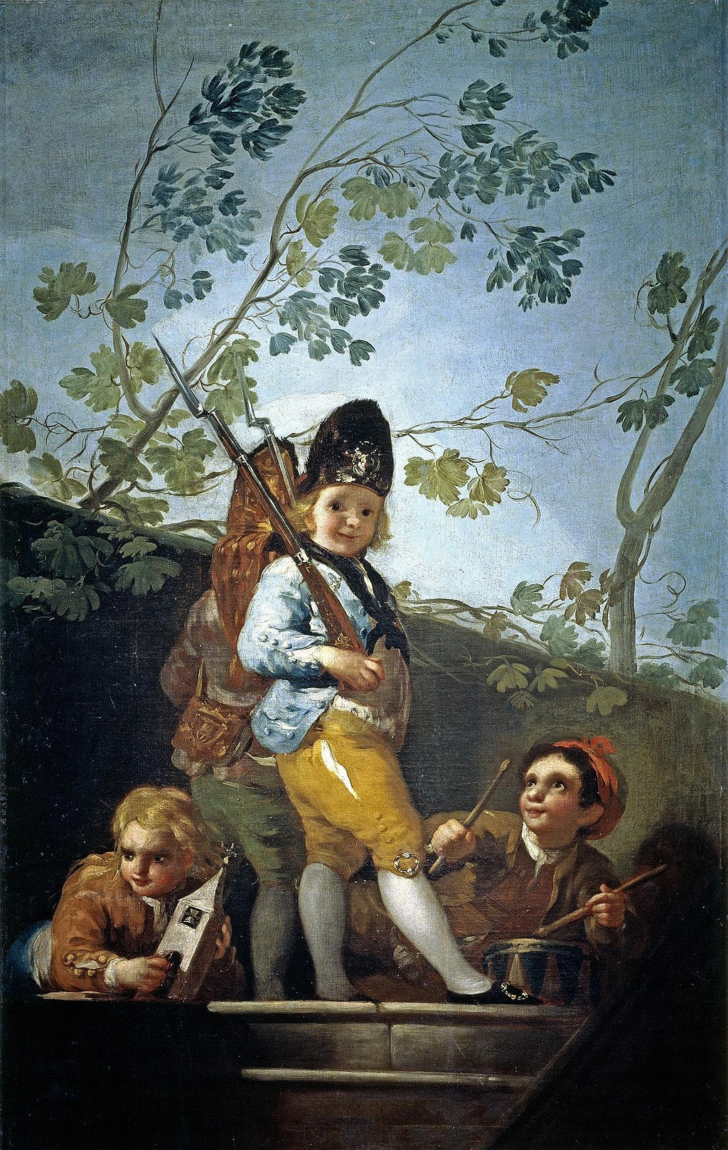 Boys playing soldiers by Francisco Goya, Reproduction for Sale
