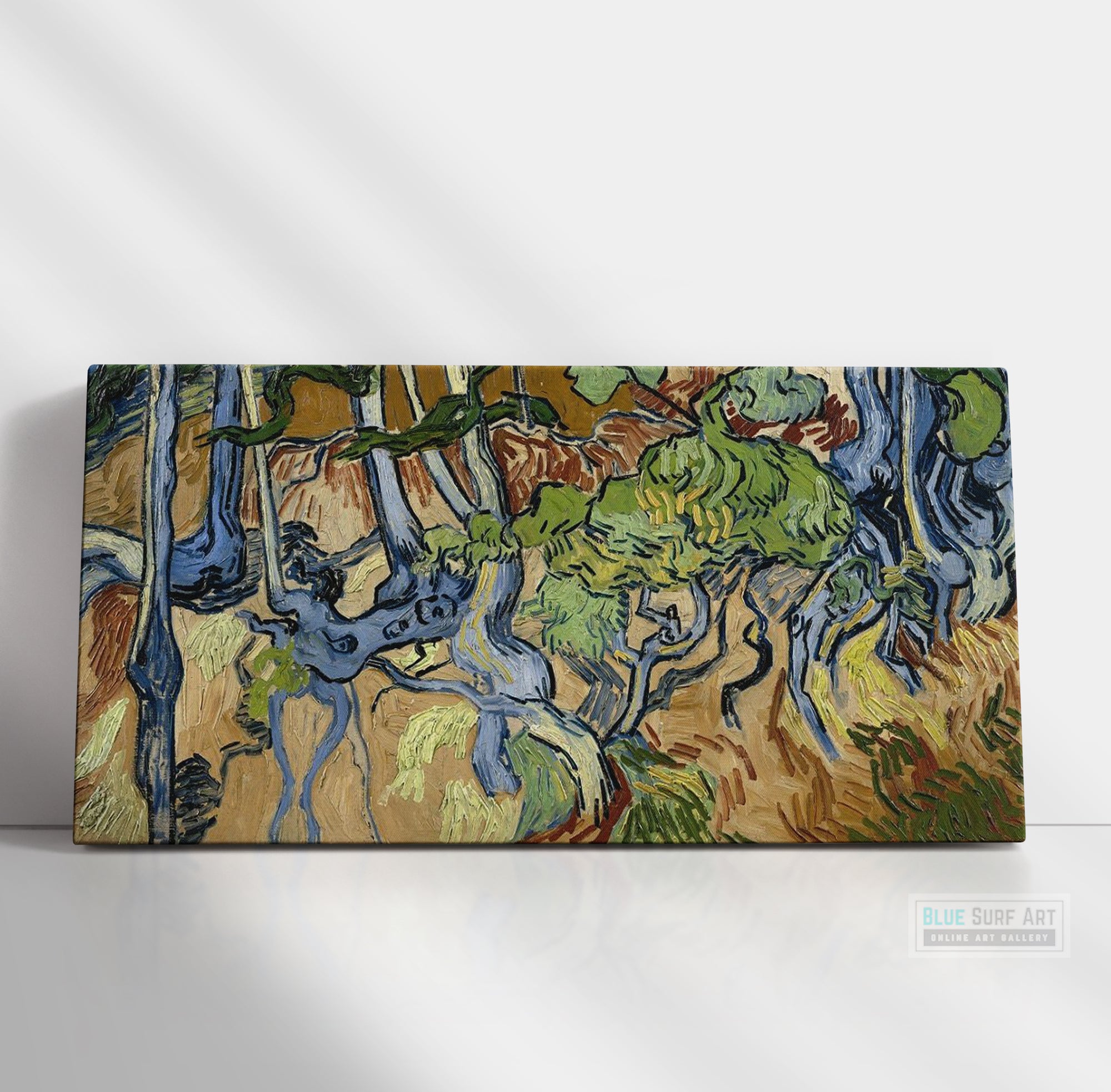 Tree Roots by Vincent Van Gogh I Blue Surf Art