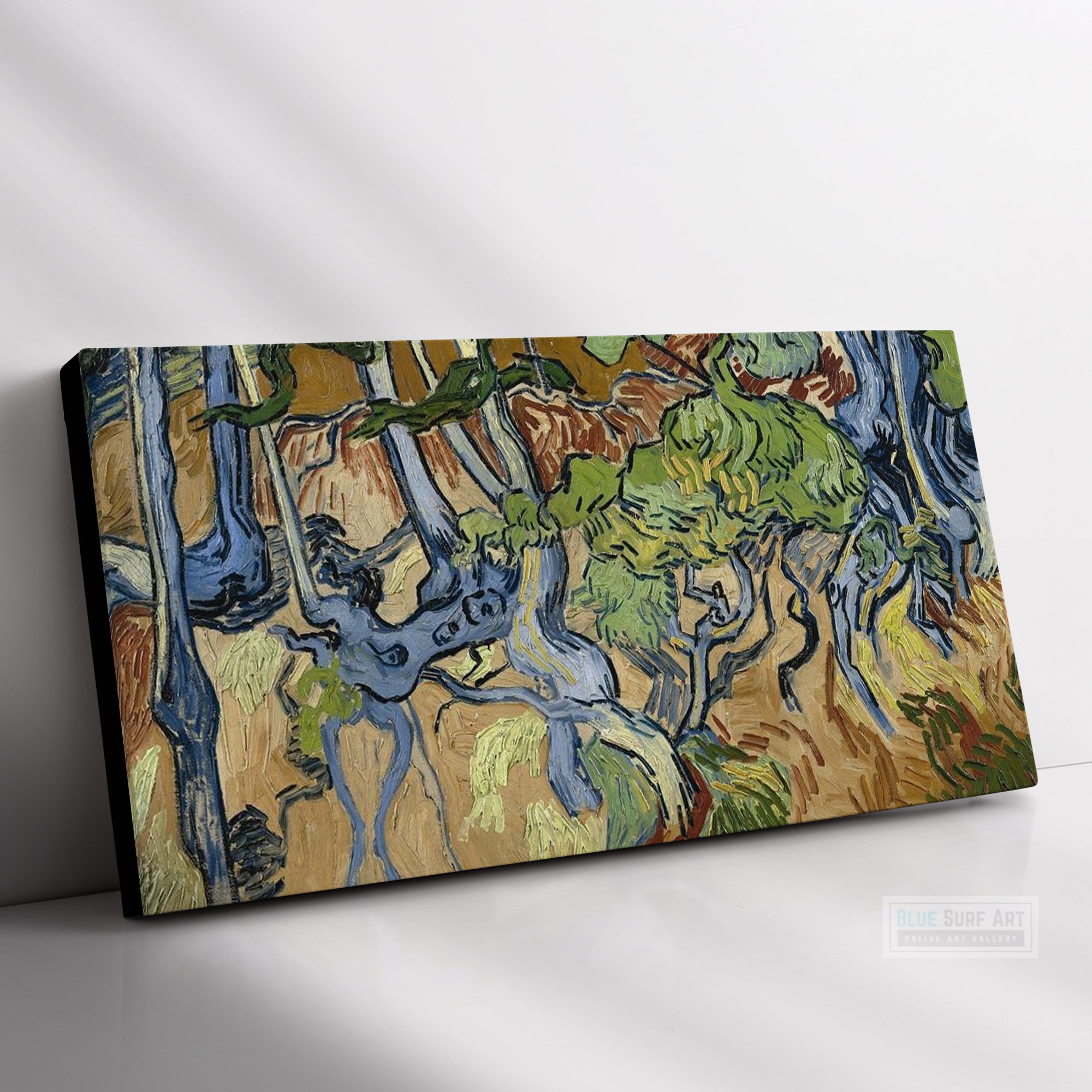 Tree Roots by Vincent Van Gogh I Blue Surf Art