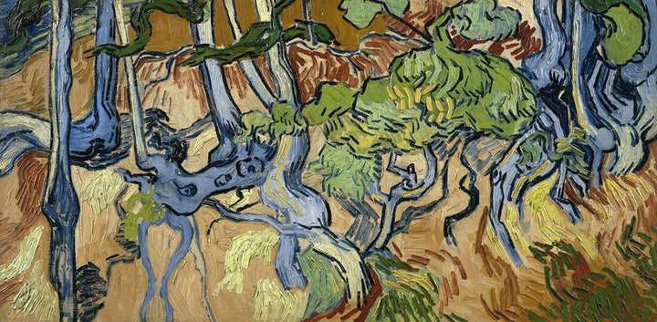 Tree Roots by Vincent Van Gogh I Blue Surf Art