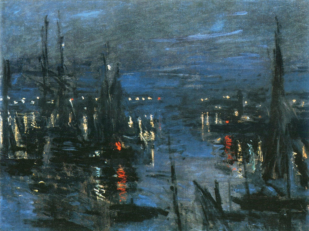 The Port of Le Havre, Night Effect by Claude Monet 