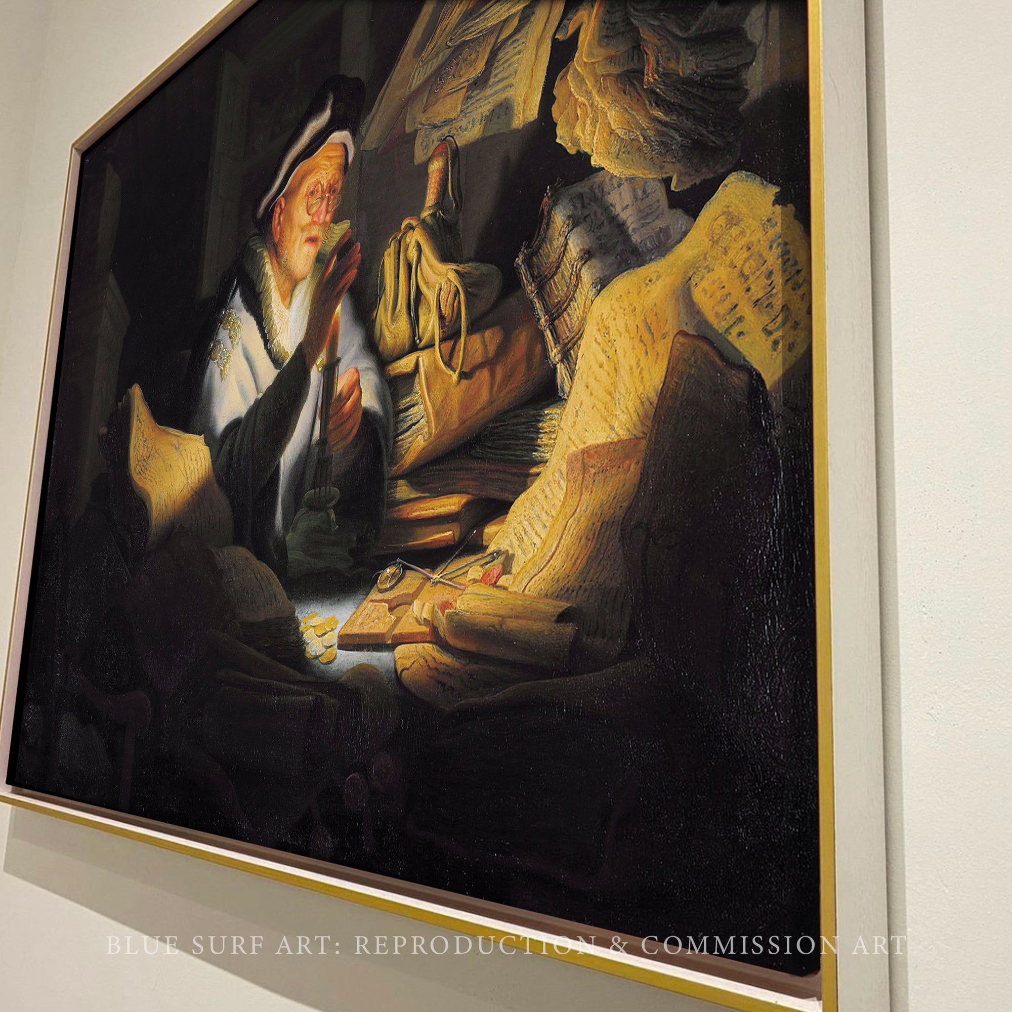 The Parable of the Rich Fool Painting by Rembrandt Wall Art Reproduction for Sale by Blue Surf Art - 2