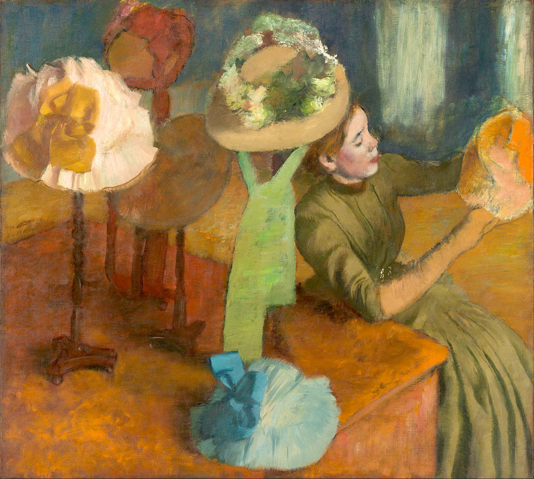 The Millinery Shop Painting by Edgar Degas Reproduction by Blue Surf Art .com