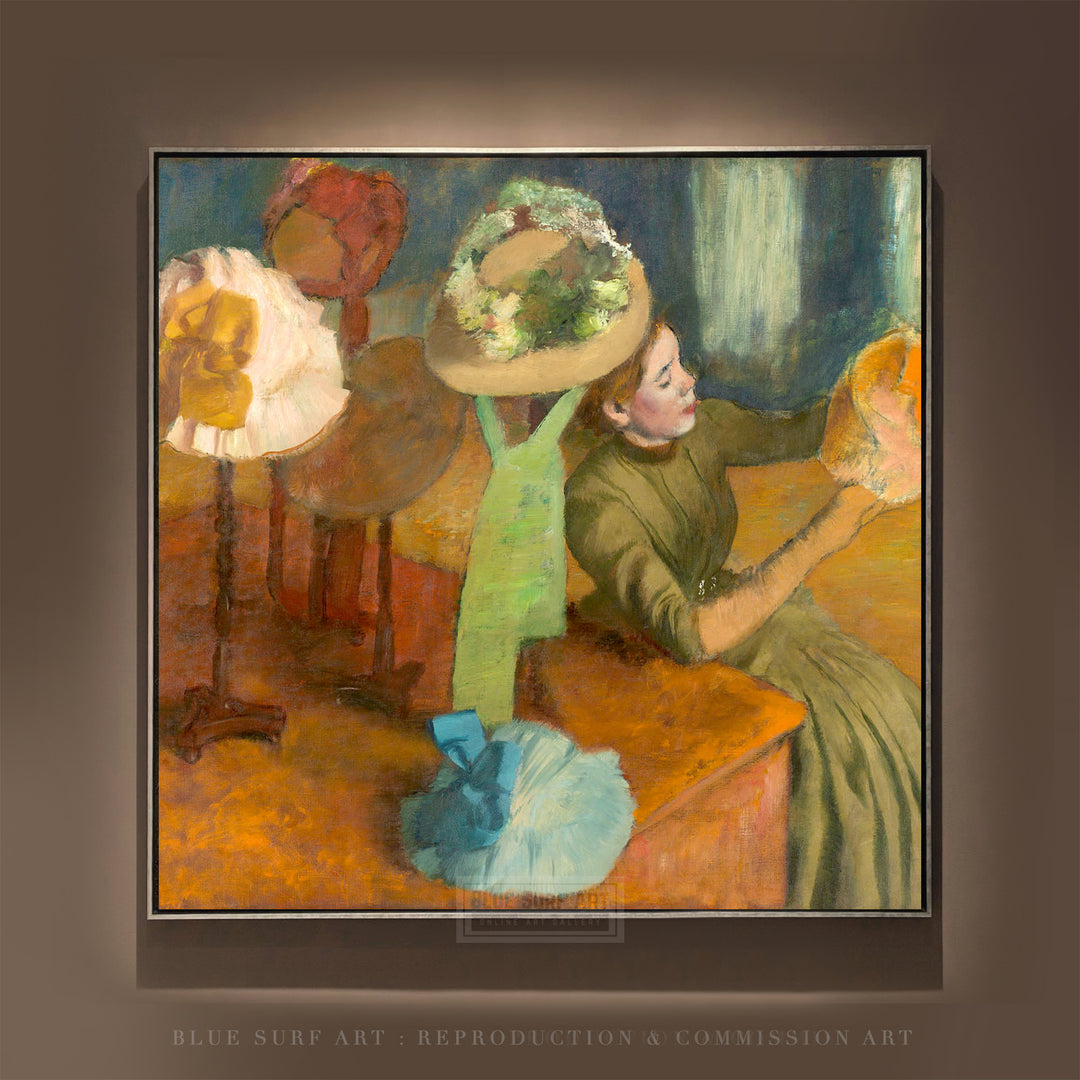 The Millinery Shop Painting by Edgar Degas Reproduction by Blue Surf Art .com