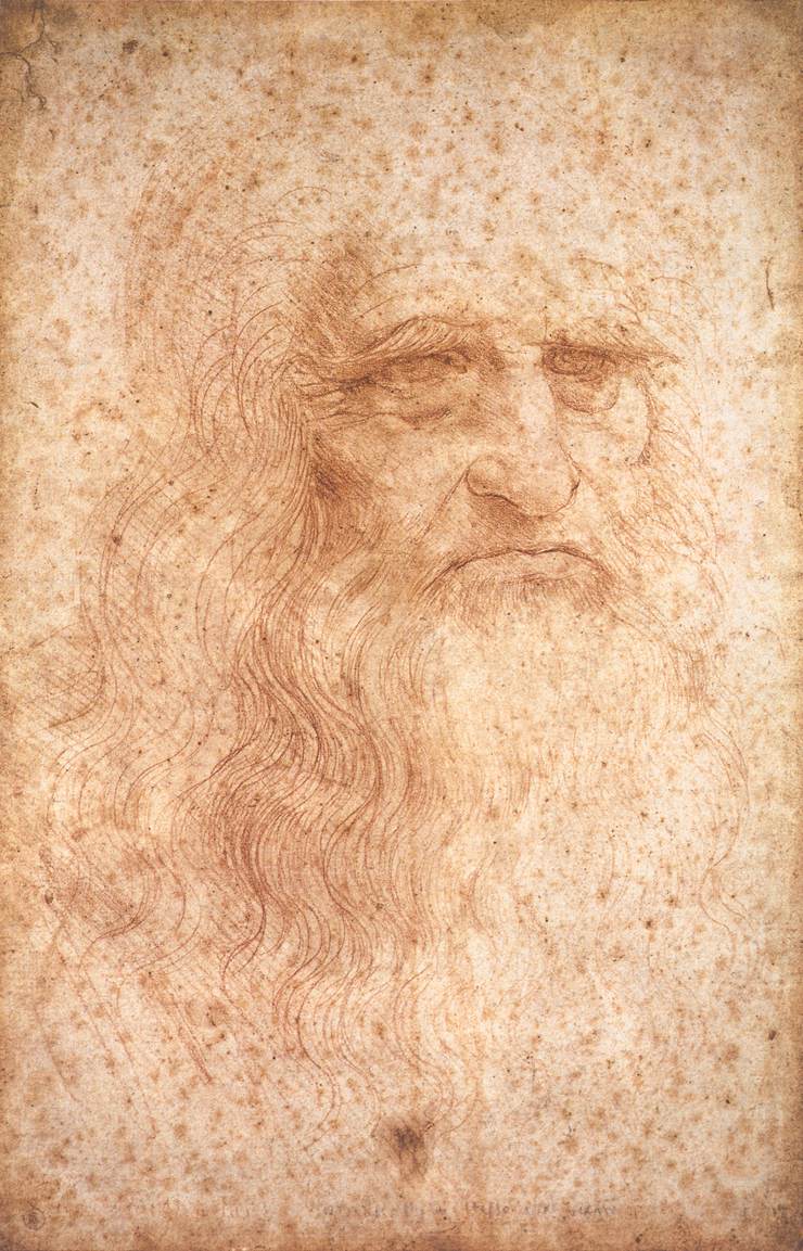 Portrait of a Man in Red Chalk by Leonardo da Vinci