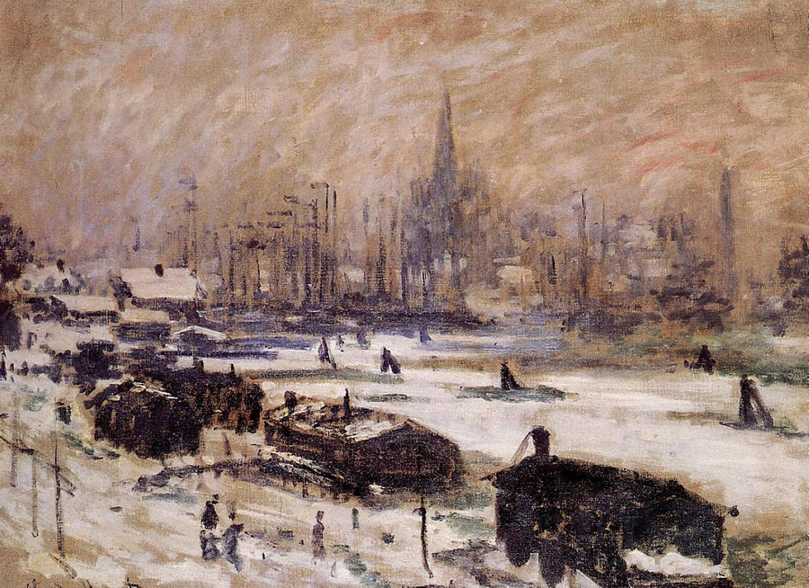 Amsterdam in the Snow by Claude Monet