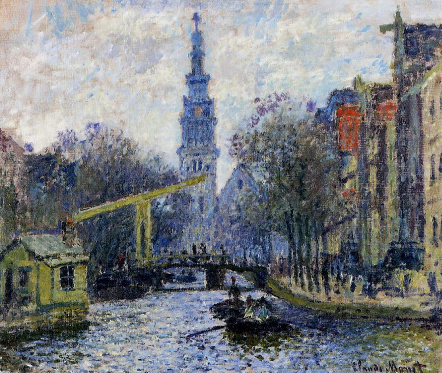 Canal in Amsterdam by Claude Monet. Monet art, Monet canvas art, Monet reproduction painting 