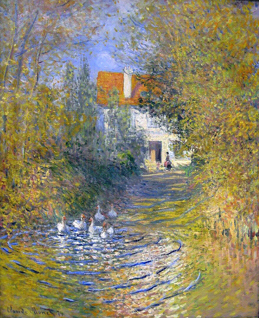 Geese in the creek by Claude Monet. Monet wall art, Monet canvas art painting, Monet reproduction