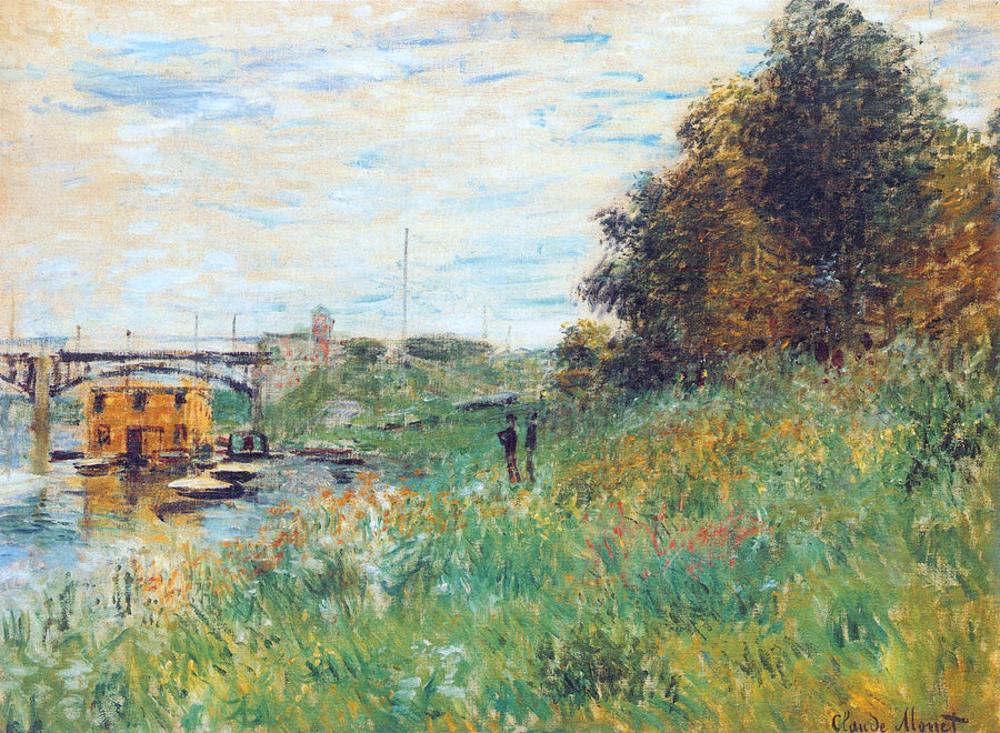The Banks of the Seine at the Argenteuil Bridge by Claude Monet