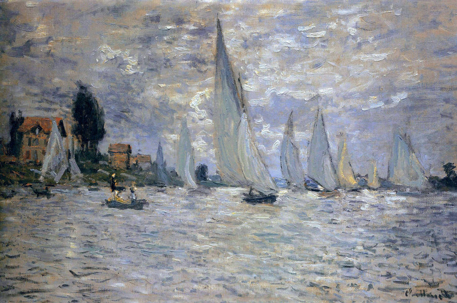 The Boats Regatta at Argenteuil by Claude Monet. Monet artworks, Monet reproduction painting for sale
