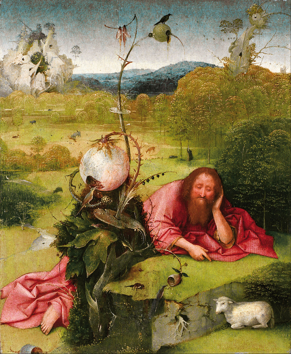St. John the Baptist in the Wilderness by Hieronymus Bosch Reproduction Oil on Canvas by Blue Surf Art